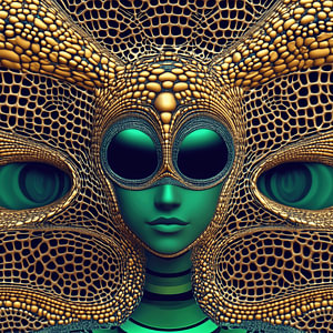 Alien mit Reptilienhaut