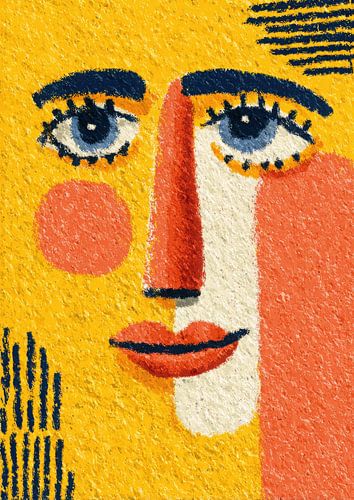 Kleurrijk portret in Matisse-stijl