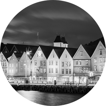 De wijk Bryggen in zwart-wit van Henk Meijer Photography