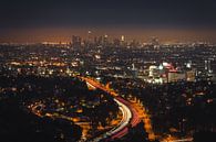 Los Angeles Skyline van Edwin Mooijaart thumbnail