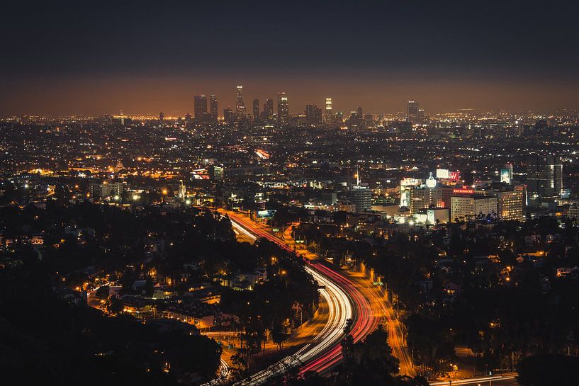Los Angeles Skyline von Edwin Mooijaart