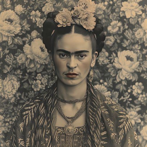 Frida Poster Zwart Wit