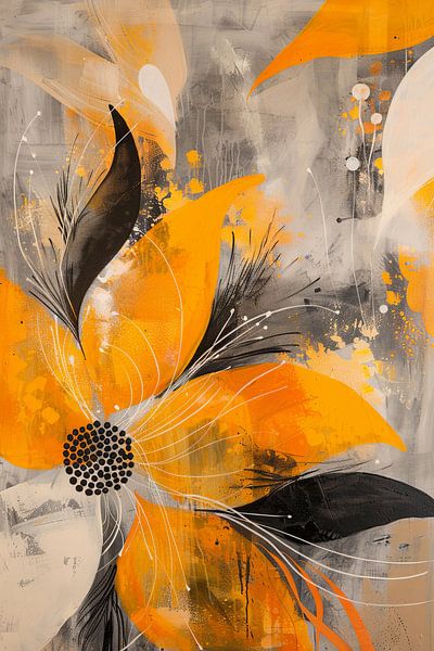 Modern flower painting by Poster Art Shop