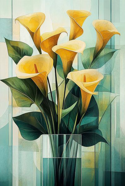 Geometrische Calla-Lilien Nr.3 von Studio BB