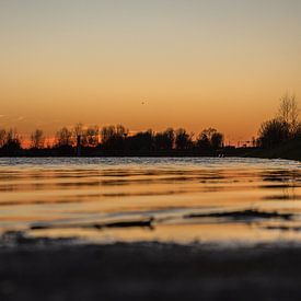 Zonsondergang ijsselbrug Zwolle von Evelien Stijf