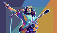 Bob Marley Pop Art Painting Reggae & Dreadlocks by Kunst Company thumbnail