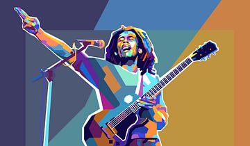 Bob Marley Pop Art Schilderij Reggae & Dreadlocks van Kunst Company