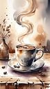 koffie en vaas van nayyara art thumbnail