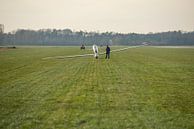 Zweefvliegtuig op grasveld von Tonko Oosterink Miniaturansicht