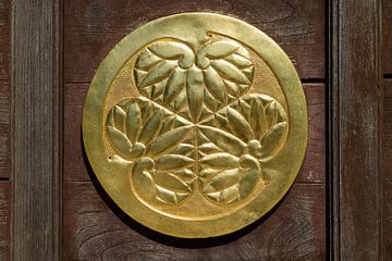 Japans ornament met gestileerde lotus bloemen  van Frans Rombout