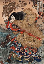 Utagawa Kuniyoshi – Kinhyoshi Yorin, Hero of the Suikoden by Timeless Artworks