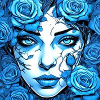 Dame Blauwe Roos