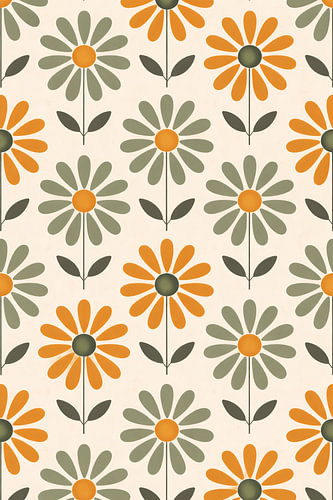 Vintage Madeliefjes-patroonposter
