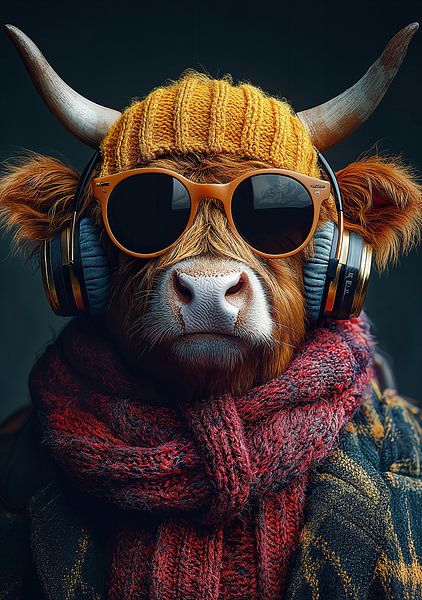 Highland Cow &quot;Beats of the Highlands&quot; by Niklas Maximilian