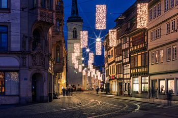 Erfurt Marktstraße at Christmas