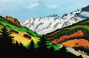 Roncobello in Italien | Malerei in Acryl