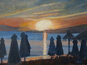 Sonnenuntergang in Naxos Gr. von Antonie van Gelder Beeldend kunstenaar Miniaturansicht