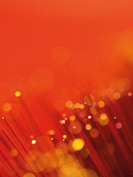 Abstract fibreglass light beam in orange