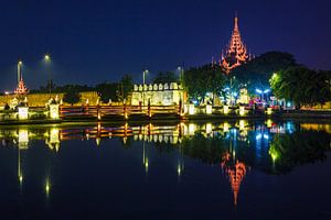 Der Königliche Palast von Mandalay in Myanmar