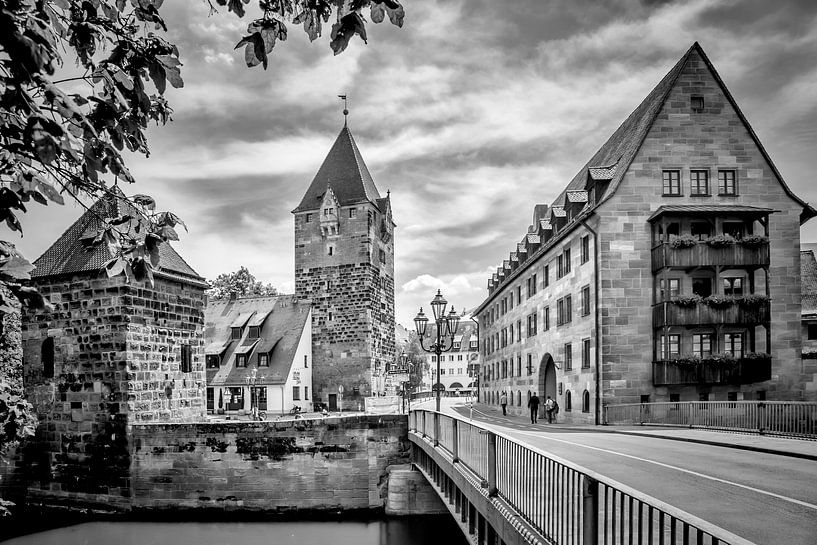 NÜRNBERG Pont de foin | Monochrome  par Melanie Viola