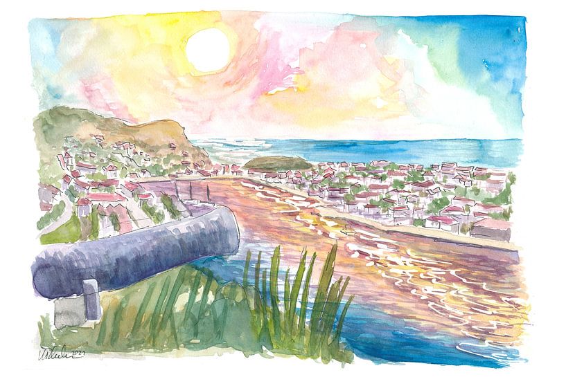 Magnificent view of Gustavia St. Barthelemy with incredible sunrise by Markus Bleichner