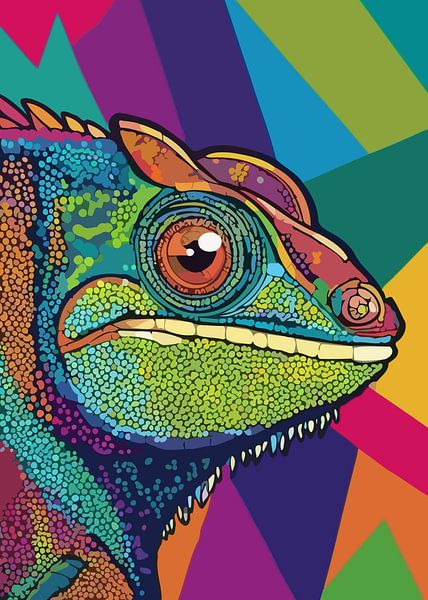 Chameleon Pop Art by MIROKKU