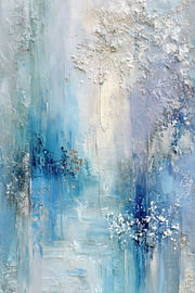 Blue Abstract Painting – Elegant Play of Light by Joriali Abstract