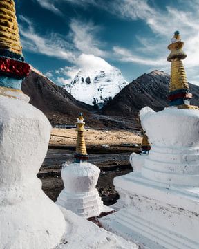 Tibetische Stupas am Berg Kailash von Rudmer Hoekstra