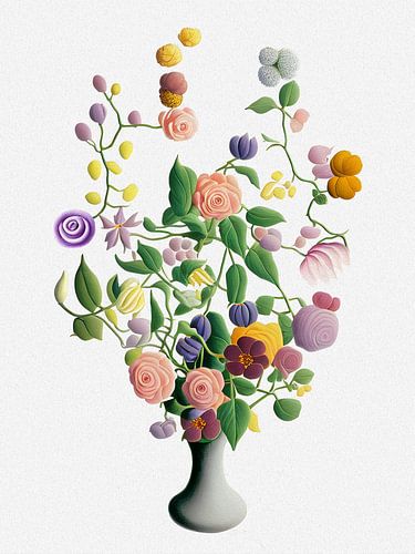 Een surrealistisch bosje bloemen