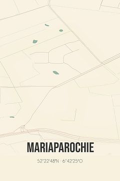 Vintage landkaart van Mariaparochie (Overijssel) van Rezona