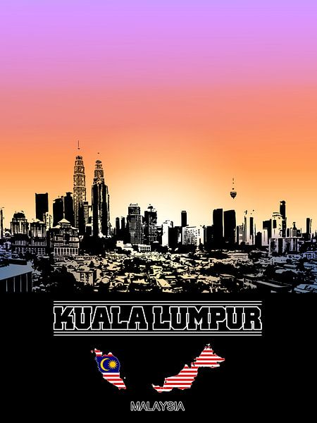 Kuala Lumpur van Printed Artings