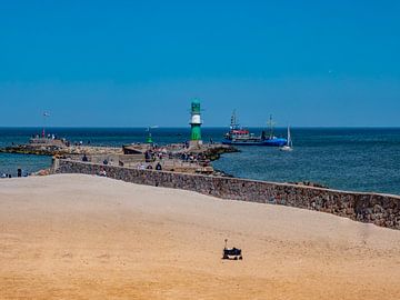 West pier in Warnemünde on the Baltic Sea coast by Animaflora PicsStock