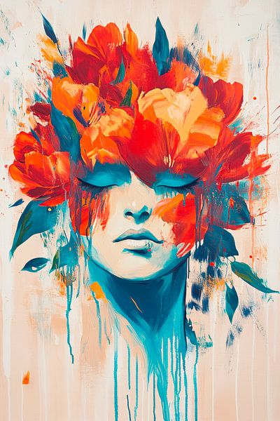 Flower fairy with bright colours by Poster Art Shop