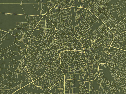 Map of Apeldoorn Centrum in Green Gold