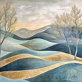 Gentle Hills and Quiet Leaves van Zen en Meer