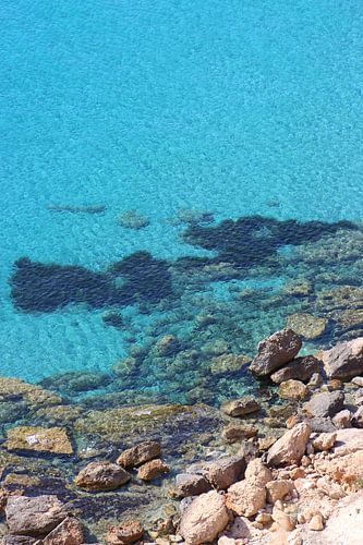 Meer, Felsen, Wasser, blau, grün