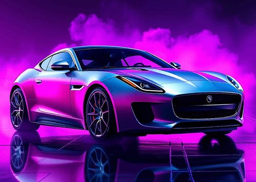 De Jaguar F-Type Zilver Neon