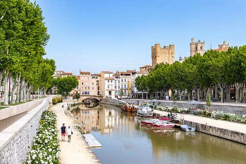 Kanaal in de stad Narbonne