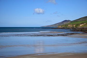 Cloud reflections on Inch Beach by Frank's Awesome Travels