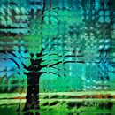 Digitaal scdigitaal schilderij van een boom à la Mondriaan stijl, van Ruben van Gogh - smartphoneart thumbnail