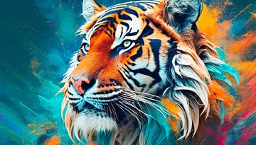 Tiger mit Schönen Farben von Mustafa Kurnaz