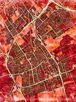 Map of Delft with the style 'Amber Autumn'
