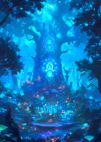 Arbre fantaisie néon lumineux par MIROKKU
