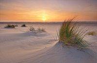 Strand Texel bij zonsondergang van John Leeninga thumbnail