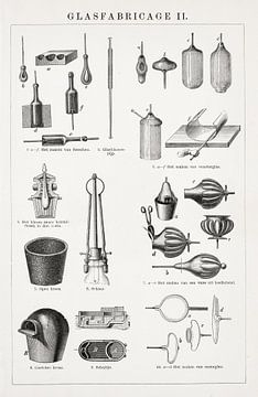 Antike Gravur Glasmacherei II von Studio Wunderkammer