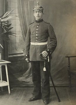 Soldaat Officier Uniform Pickelhaube Artillerie Eerste Wereldoorlog van Michael Godlewski