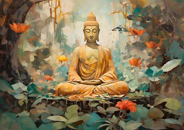 Meditating Buddha by ARTEO Paintings