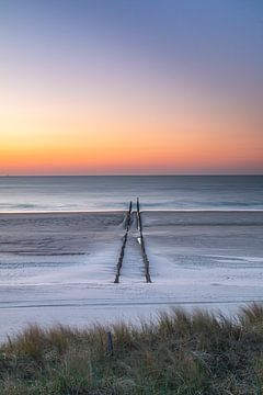 Sunset at the beach, Domburg by M. Cornu