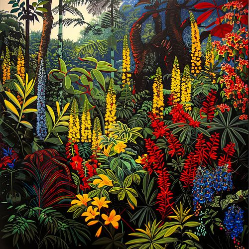 Fleurs multicolores en Amazonie