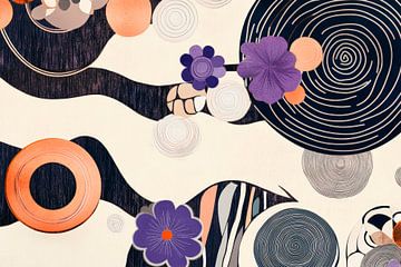 Art floral abstrait coloré sur Poster Art Shop